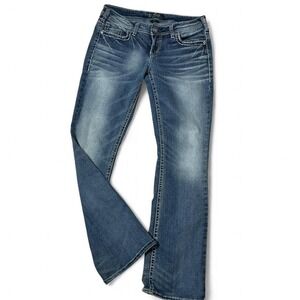 Y2K Silver‎ Jeans Co Aiko Mid Boot Cut Jeans Women's Blue Denim Western